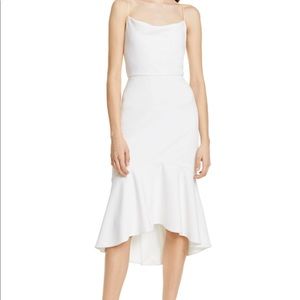Alice + Olivia Adrina Cowlneck Midi Dress